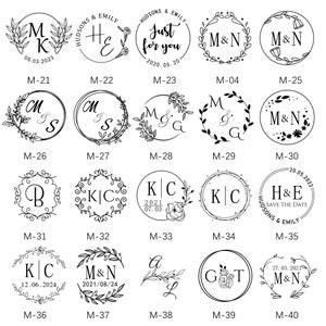 Wedding Wax Seal Stickers, Handmade Wax Seals, 40 Logo Collections, Self-Adhesive Envelopes Stickers for Birthday Graduation Anniversary image 6