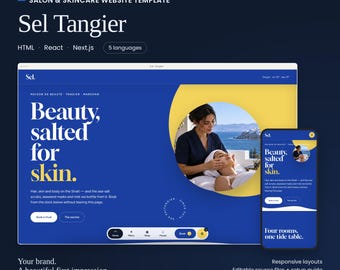 Sel Tangier Spa Website-Vorlage | HTML, React & Next.js
