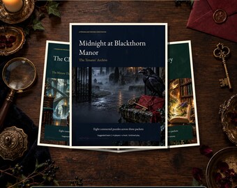 At-Home Escape Room Bundle | 3 Gothic Fantasy Mystery Games + Host Guides