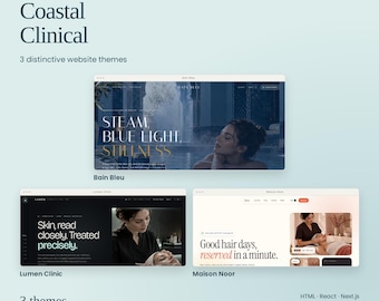 Coastal Clinical Skincare Bundle | 3 Themes, 3 Code Versions