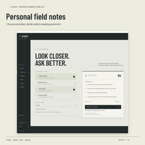 STRATA signature feature in use: personal field notes. Choose priorities. Build useful viewing questions.
