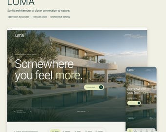 LUMA Real Estate Website Template | Light-Led Property Design | HTML, React and Next.js | 10 Pages