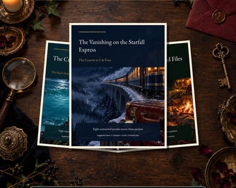 Adventure Escape Room Bundle, 3 Printable Mystery Games, Editable PPTX and Host Guides