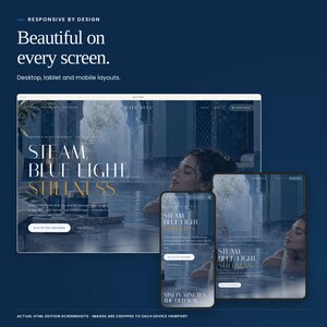 Bain Bleu: English and Arabic HTML previews, with right-to-left Arabic layout. French, German and Spanish locale files are also included.