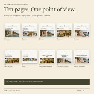 All ten SOLA HTML pages: homepage, collection, three property pages, about, journal and three articles.