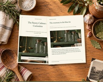 Editable Family Recipe Book: Pantry Cabinet of Curiosities (PPTX + PDF)