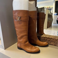Louis Vuitton Brown Leather Legacy Riding Knee Boots Size 38 Louis Vuitton
