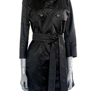 Louis Vuitton double breasted belted logo monogram trench coat women