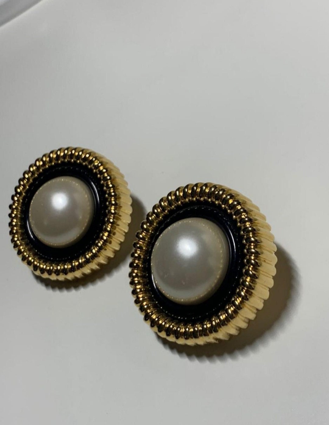 CHANEL Vintage Earrings Coco Mark Pearl Gold Plated Authentic -  Israel
