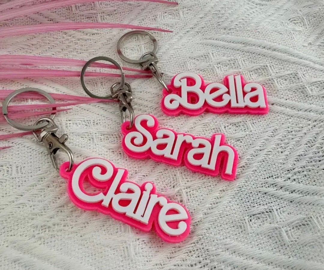 Custom Acrylic Name Keychain, Personalized Letter Key Ring, DIY Name Tag for Backpack, Birthday