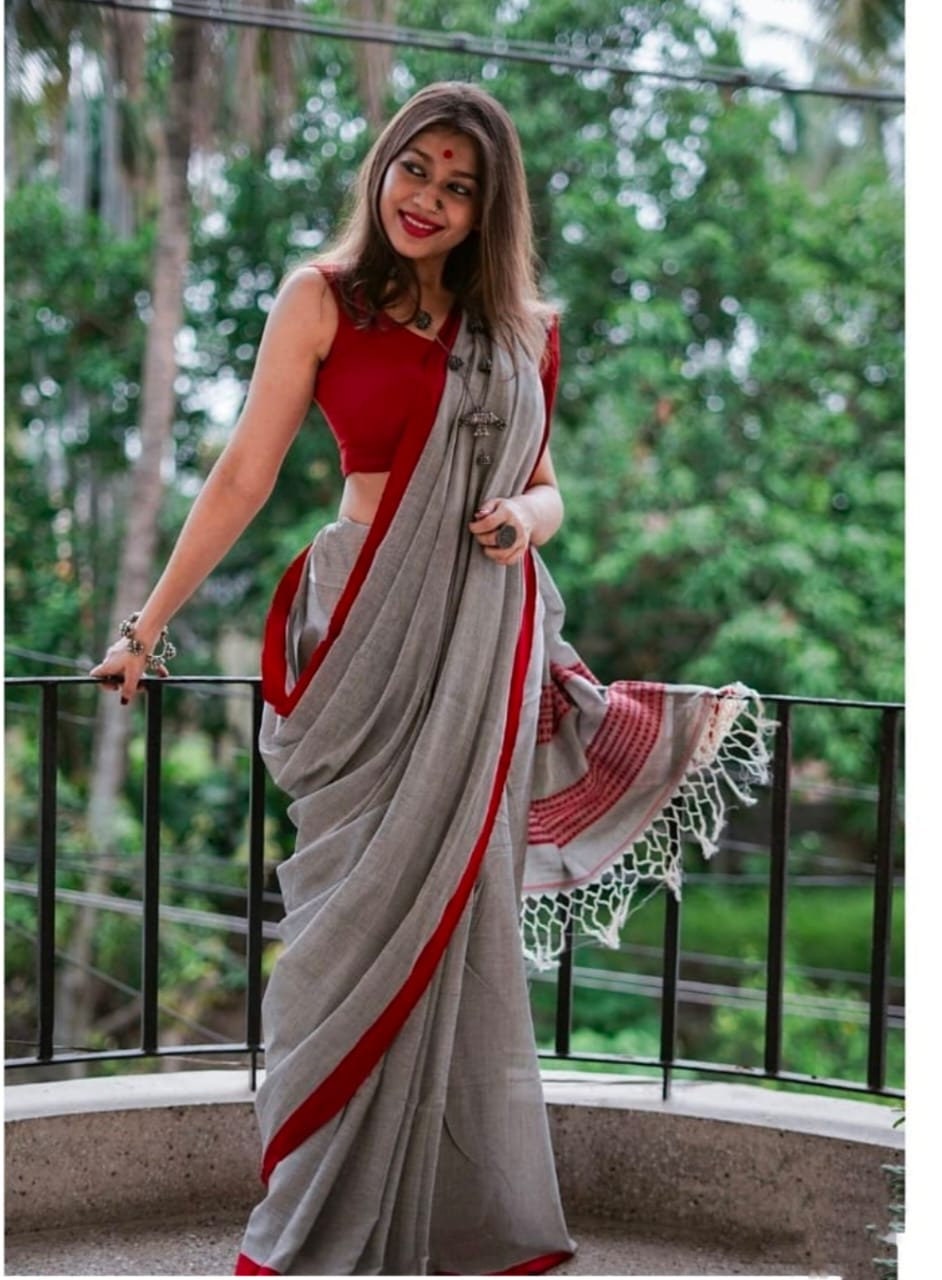 Khadi jamdani saree discount