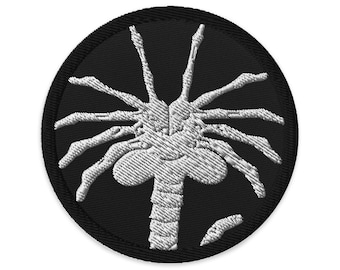 Xenomorph Facehugger 3 ""Gestickter Aufnäher"