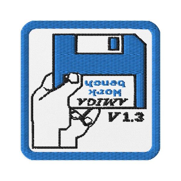 Amiga Workbench a500/1200/600 Retro Video Games Insert Disk 3" Embroidered Patch