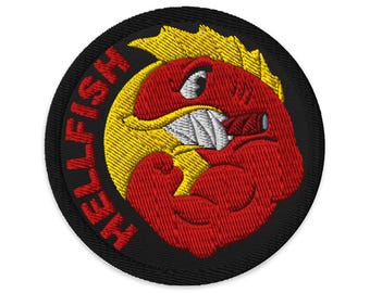 Flying Hellfish Tattoo 3" Embroidered Patch