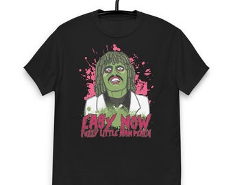 Easy Now Fuzzy Little Man Peach Quote T-shirt