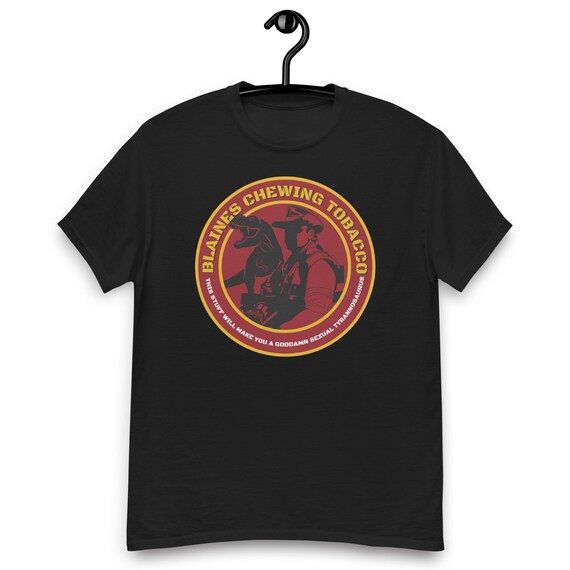 sexual tyrannosaurus tobacco Blaines Chewing Tobacco - Sexual Tyrannosaurus Sci-fi Quote T-shirt
