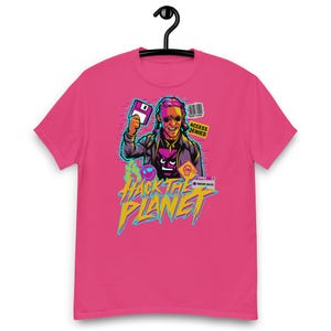 Vaporwave Hack the Planet T-shirt