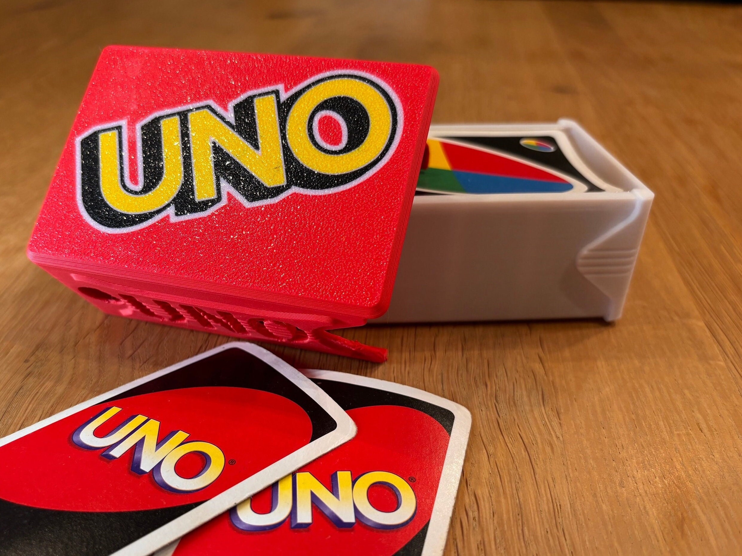 Uno Flip Card Game 3D Printed Rugged Box & Card Holder 