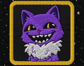 Pocketcat Termalina gestickter Aufnäher - Eldritch Cat Horror zum Aufbügeln / Aufnähen
