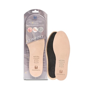 Genuine Leather Insoles - Vegetable Tanned - Odor Eater Natural Padded - Magic Absorbent and Thin - Compatible with Any Shoe - Daily Comfort