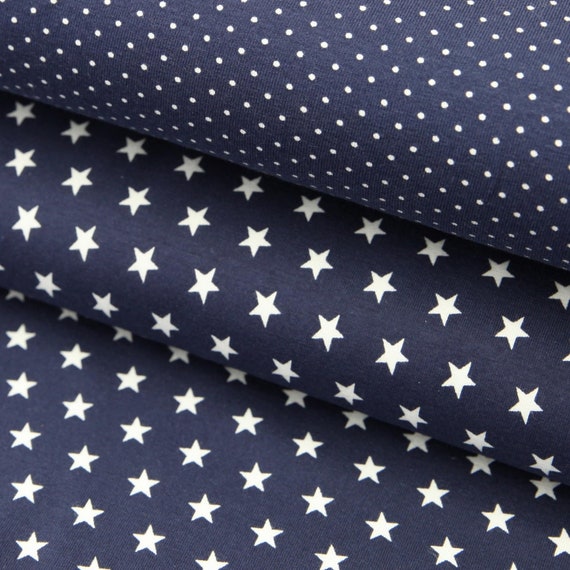 Baumwolljersey Jerseystoff Mit Sternen Baumwolljersey 
