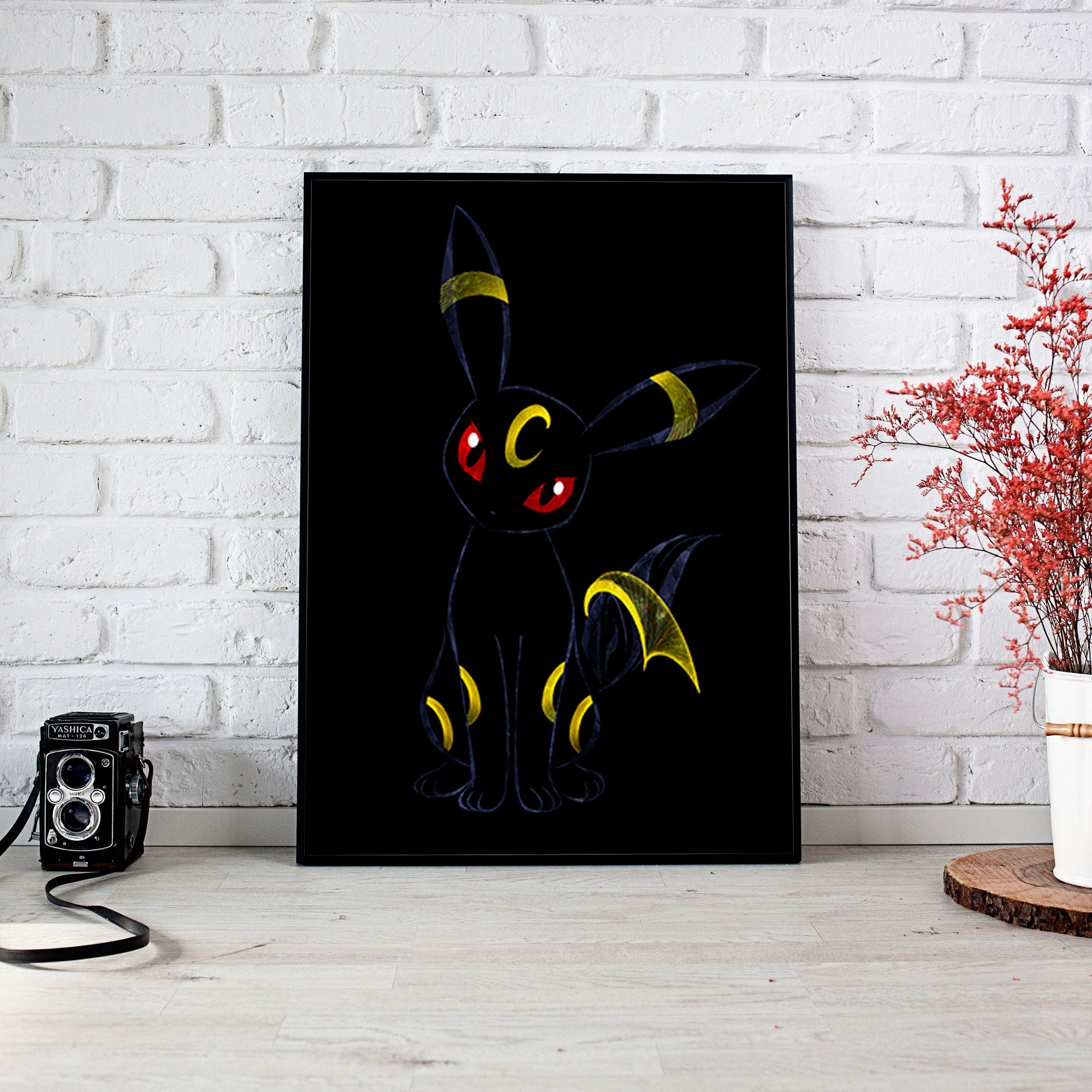 Abstract Pokemon Eeveelutions Poster Eevee Umbreon Leafeon Canvas