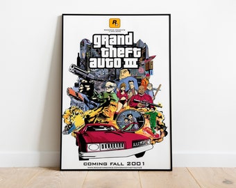 Grand Theft Auto San Andreas Poster and Map Official Rockstar