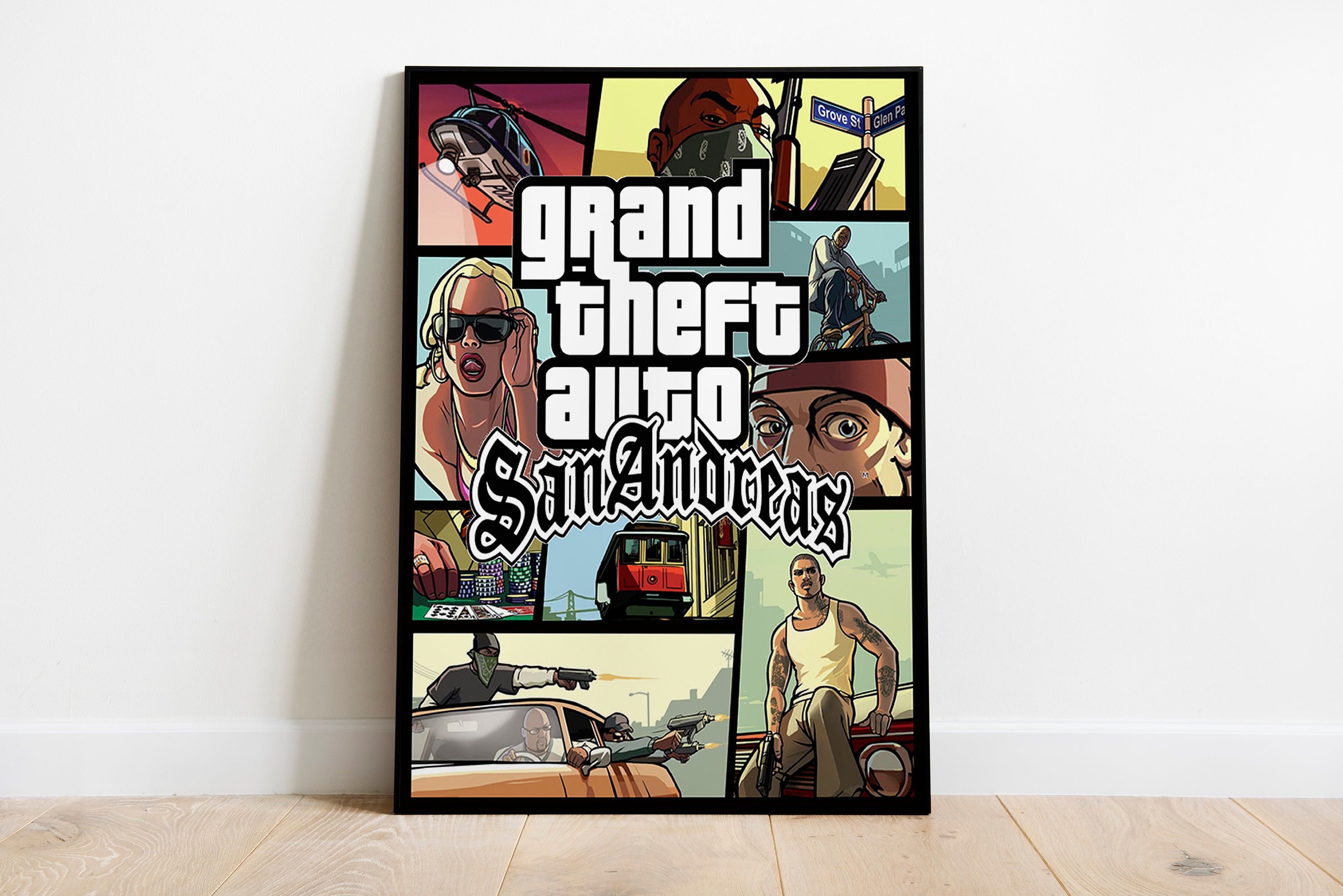 Grand Theft Auto 3 Canvas GTA3 Liberty City Map GTA Poster PS2