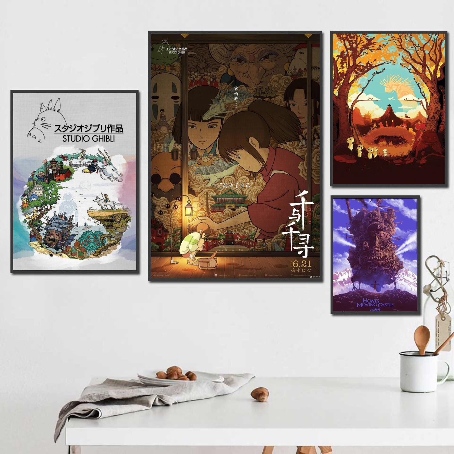 Studio Ghibli Howls Moving Castle Poster (22 Colors) - Ghibli Merch Store -  Official Studio Ghibli Merchandise