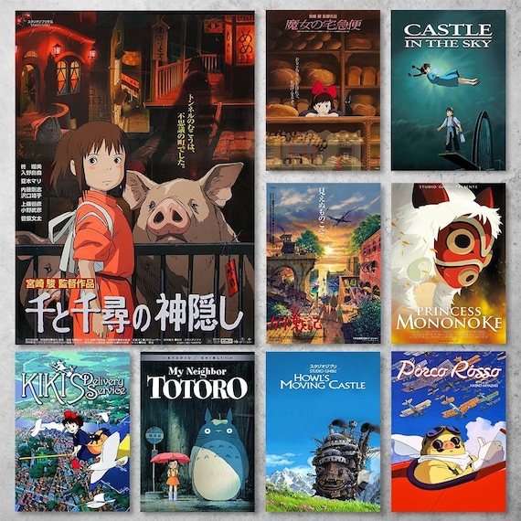 Studio Ghibli Poster 31 Models Totoro Poster Howl's Moving Castle Poster  Geek Poster Spirited Away Poster Studio Ghibli Wall Art 