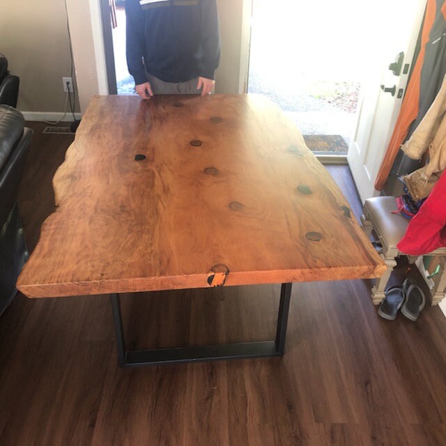 Solid Slab pacific Northwest Inland Redwood Live Edge Dining Table 4x6 ...