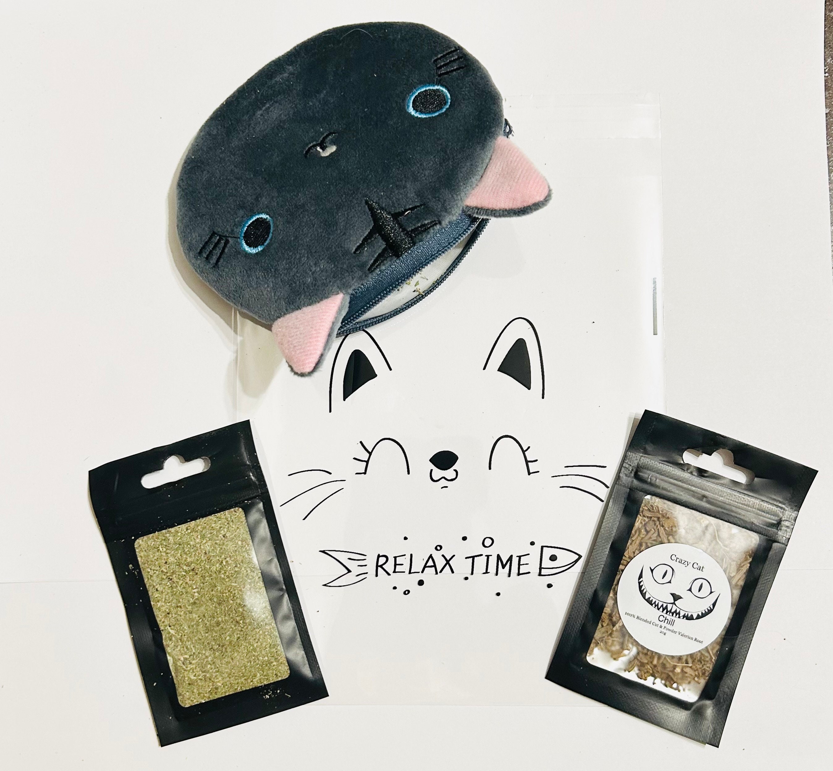 100 Organic Cat Crack Catnip Refillable Grey Cat Face Etsy UK