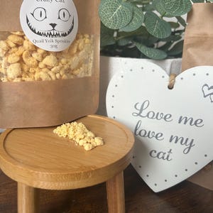 Tuorlo di quaglia liofilizzato Granella di tuorlo di quaglia 30g Snack naturali per gatti Snack naturali per cani Snack liofilizzati per animali domestici