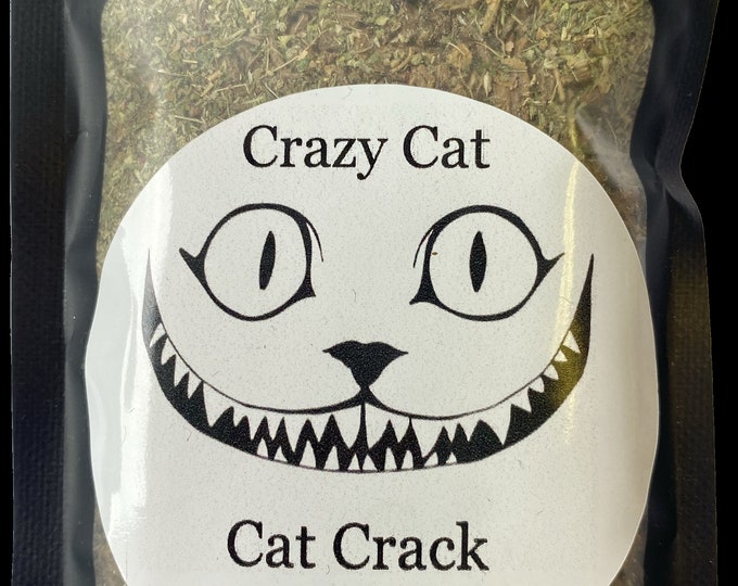 Crazy Cat Crack - 100% Organic Cat Crack Catnip, Canadian Catnip & Natural Valerian Root, Crazy Cat Catnip, Extra Strong Catnip Toy