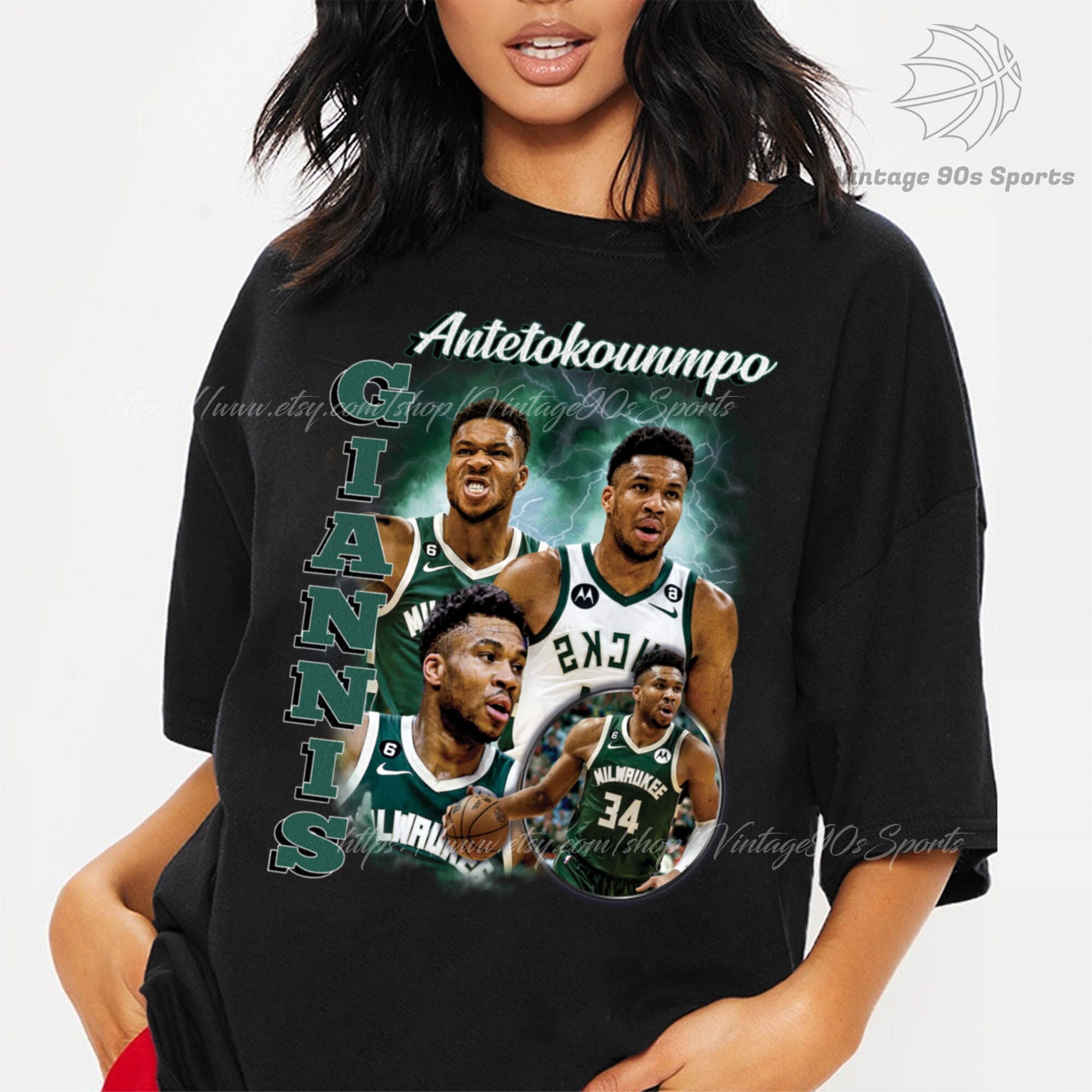 Giannis Antetokounmpo Shirt Merchandise Professional Players Basketball  Vintage Tshirt Classic Retro 90s Unisex Sweatshirt Hoodie GRD52