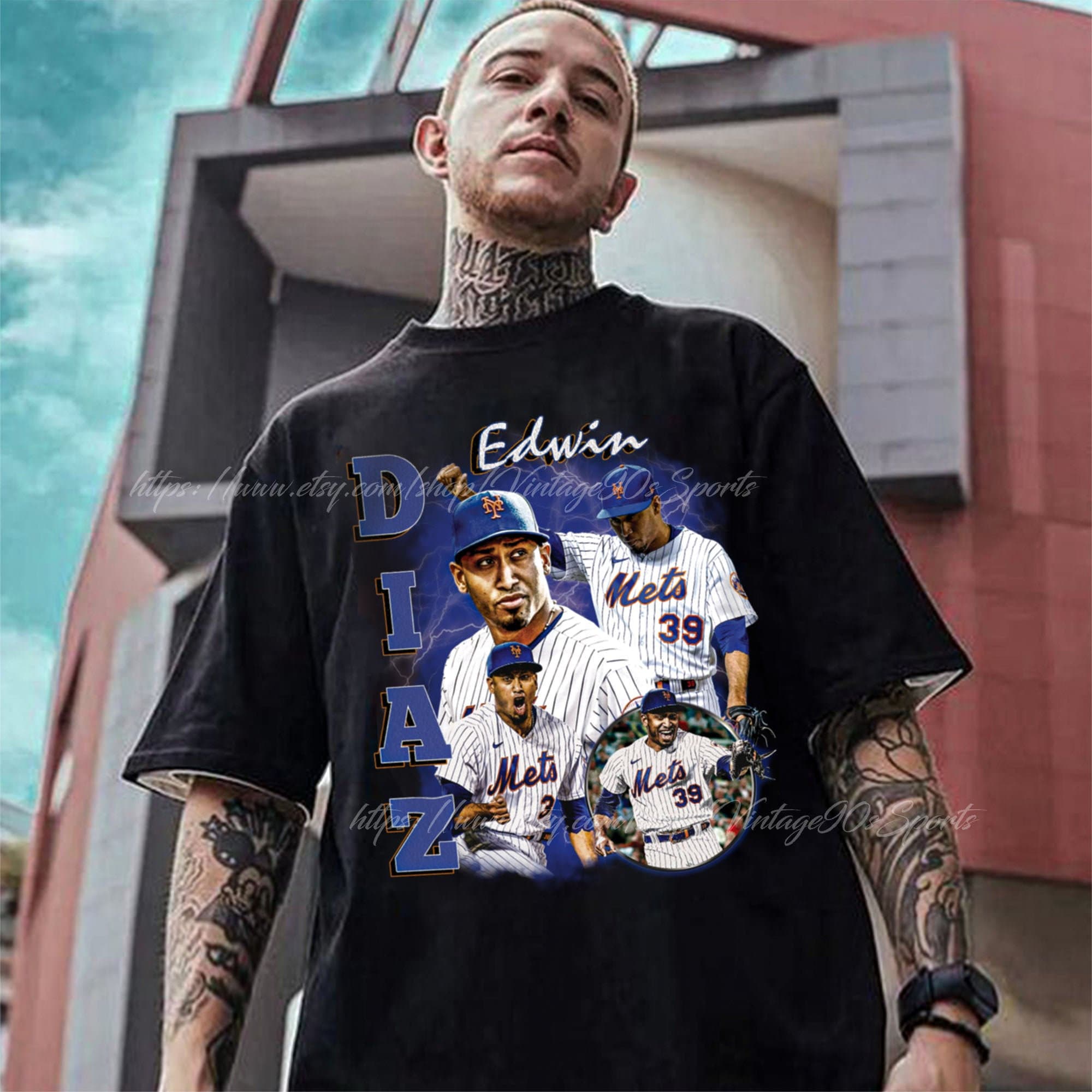 Edwin Diaz Vintage Shirt New York Baseball Shirt Classic 90s 