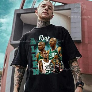 Adidas Ray Allen Boston Celtics Retro Jersey T Shirt NBA Basketball Green S