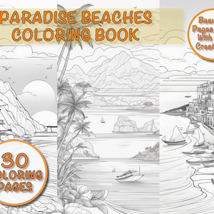 Paradise Beaches Coloring Book