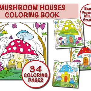 Mushroom Houses Coloring Book