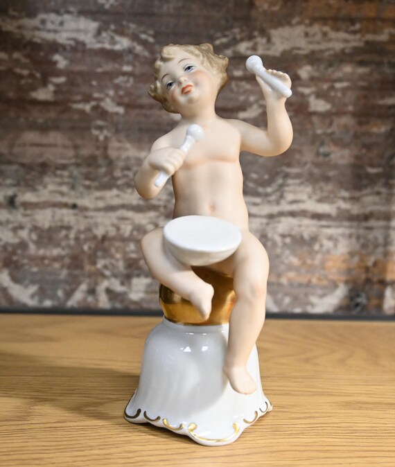 Vintage Wallendorf Porcelain Figurine: German Boy Drummer - Etsy