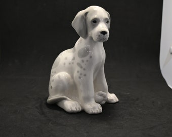 Bellissima statuetta di cucciolo dalmata di Lomonosov, cane dell'URSS