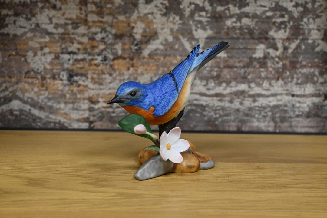Franklin Mint Porcelain Eastern Bluebird Figurine, Collectible ...