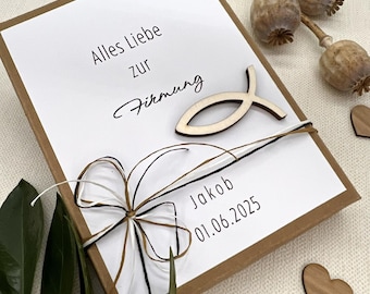 Personalized Confirmation Gift Box with Test Tube, Card Packaging, Confirmation Gift for Money with Name, 12 x 16 cm
