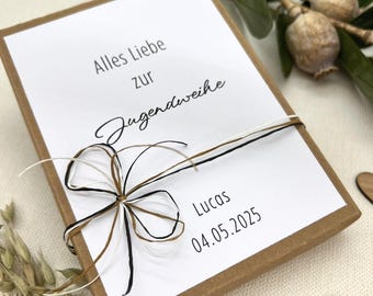 Personalized gift box for youth initiation ceremony, money gift with test tube, card packaging, youth initiation gift for money with name