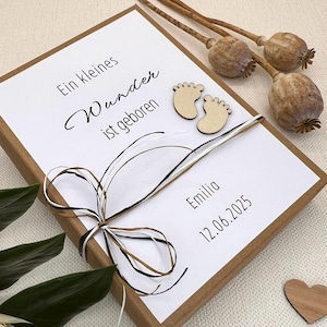 Zur Geburt Neugeborene personalisiertes Geschenkschachtel Geldgeschenk mit Reagenzglas Karte Verpackung Geschenk für Geld mit Namen /  Datum