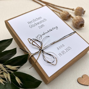 Geburtstag personalisiertes Geschenkschachtel Geldgeschenk mit Reagenzglas Karte Verpackung Geschenk für Geld mit Namen und Datum