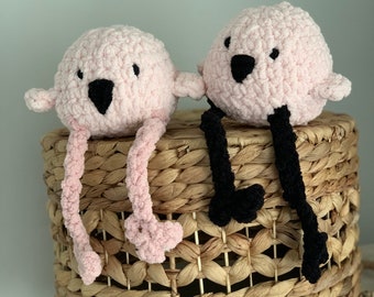 Chonky Leggy flamingo  |Handmade |crochet animal bird