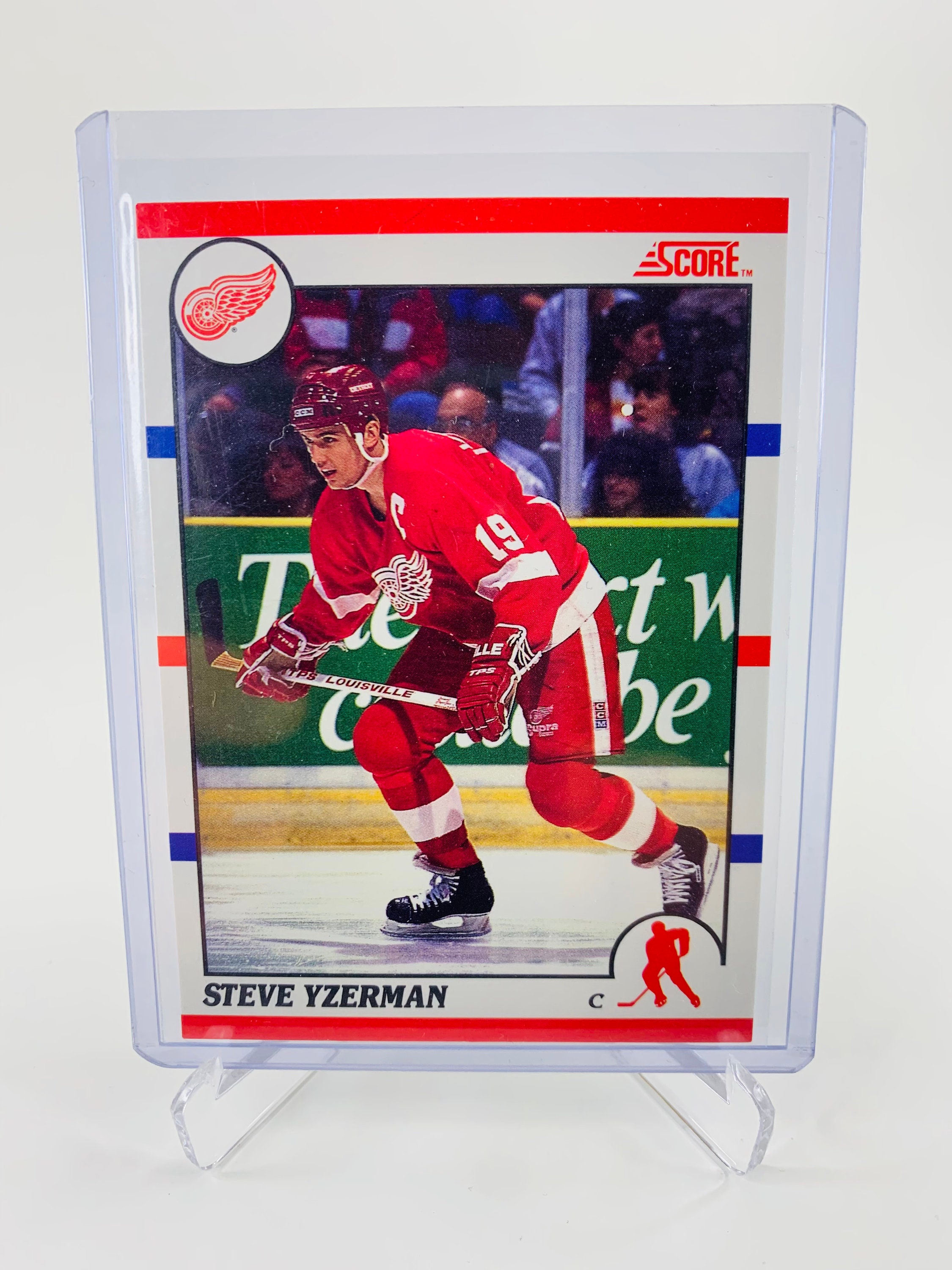 Steve Yzerman Detroit Red Wings 12x15 Cherry-finished Stats 