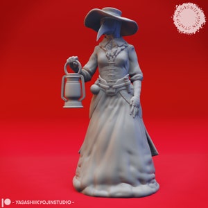 Plague Doctor - Lantern - 3D Printed Mini for Tabletop Gaming, Dungeons and Dragons, Pathfinder, Kings of War and other RPG&#39;s