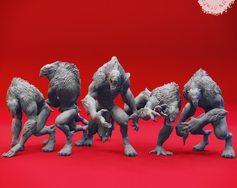 Quaggoth Warband - Bundle - 3D Printed Minis for Tabletop Gaming, Dungeons and Dragons, Pathfinder, Kings of War and other RPG's